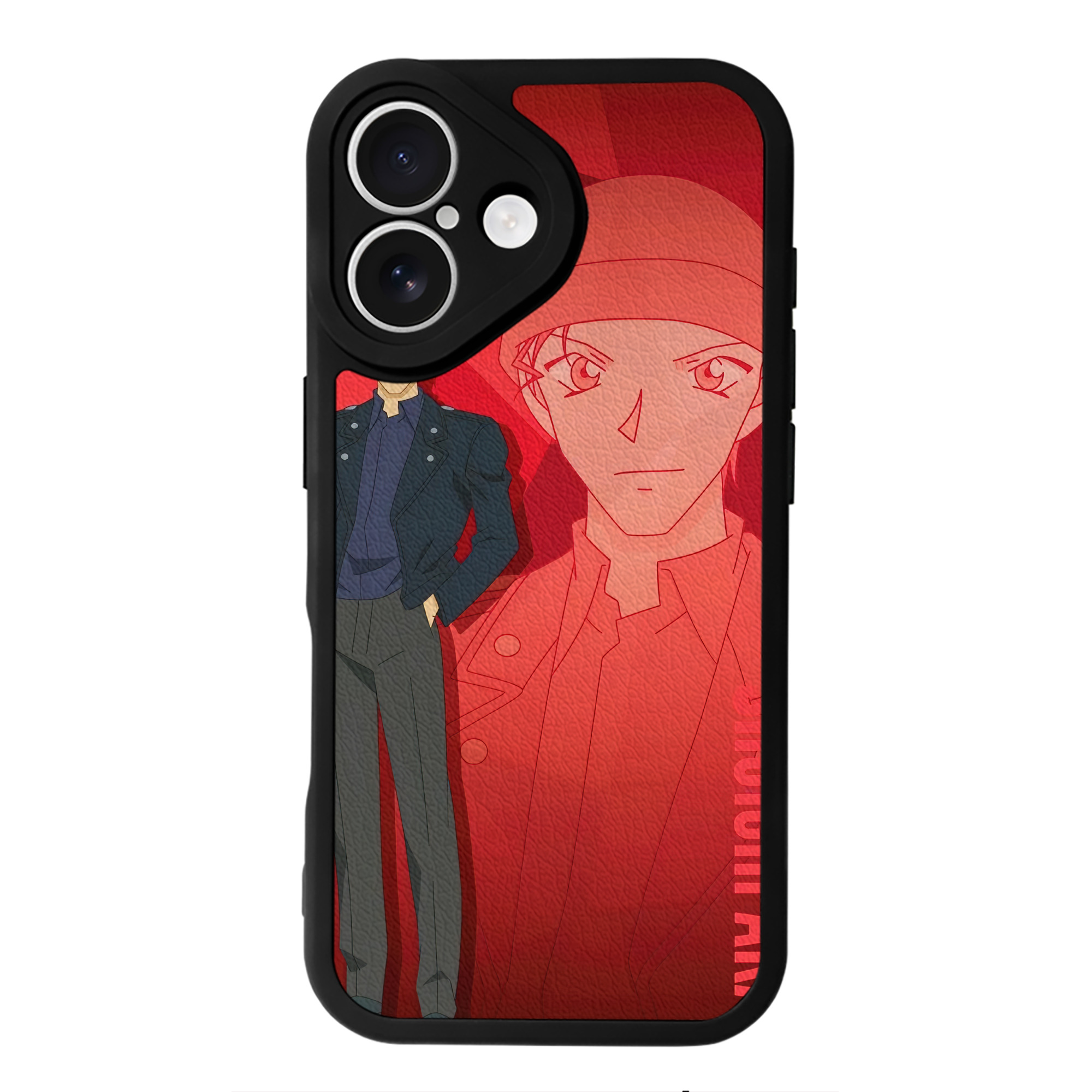 （画像用） 名探偵コナン Detective Conan 【iPhone 16シリーズ対応】シリコンスマホケース（レザー調） 材質：シリコン